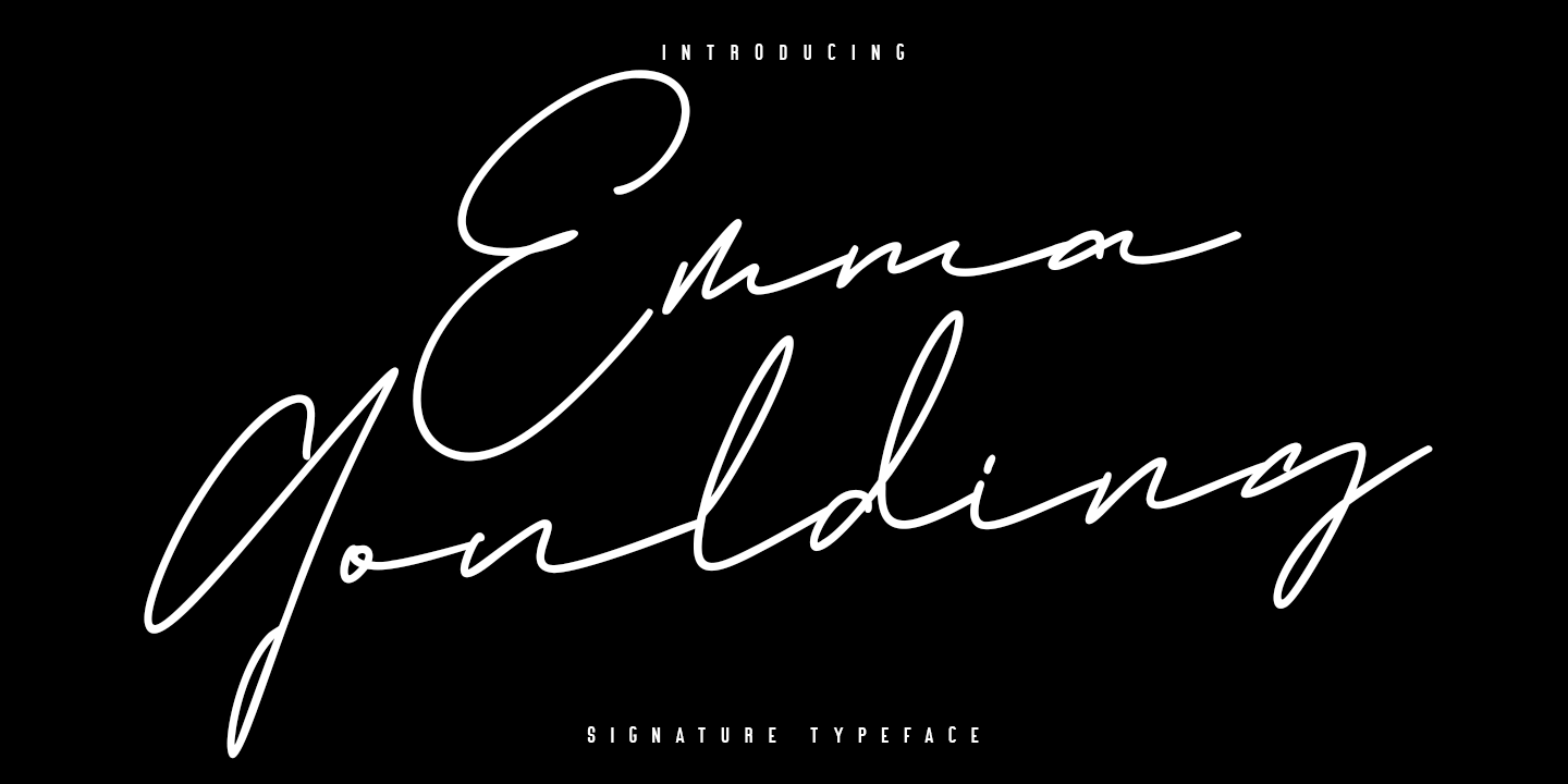 Пример шрифта Emma Goulding #1